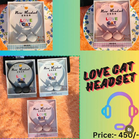 Love Cat Headset with cool color design